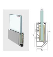 SD 36 Bracket with Cover System for Aluminum Glass Railing Installation, Premium Support Bracket for Balcony and Staircase, Durable Finish, Easy Fitting for Modern Projects 